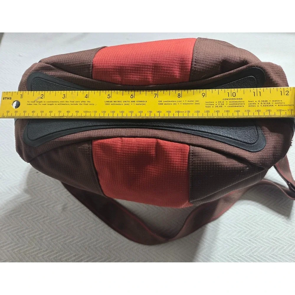 KEEN Hybrid Think Messenger Bag Red Brown Rubber Bottom Crossbody Tote